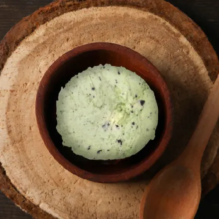 Helado de menta chip