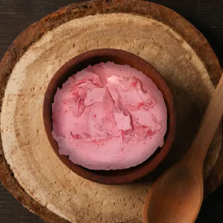 Helado de frambuesa